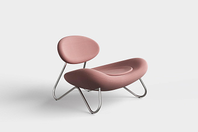 Meadow lounge chair Vidar 633/Brushed steel Woud, кресло