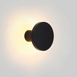 A3945000N ACB Iluminacion Corvus настенный светильник с круглым корпусом, чёрное матовое покрытие, встроенный светодиод