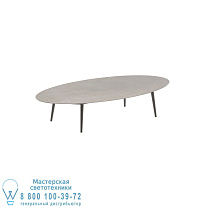 ВЫСОКИЙ СТОЛ STYLETTO LOUNGE 250X130CM, АЛЮМИНИЕВЫЕ НОЖКИ, БРОНЗОВАЯ КЕРАМИЧЕСКАЯ СТОЛЕШНИЦА CEMENTO LUMINOSO Royal Botania