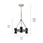 Baland LED 22" 6 Light Chandelier Black and Polished Nickel люстра 52417BKLED Kichler — фото 2