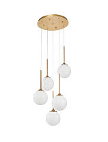 Milky White Glass Brass Gold Steel LED G9 5x5 Watt 100-240 Volt IP20 Bulb Excluded D: 35 H: 180 cm