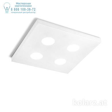 Kolarz CLICK A1345.14Q.W потолочный светильник длина 40cm ширина 40cm мин. высота 3cm 4 лампы gx53