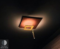 PLAFONIERA 50x50 16,8+13W 2700K NERO  ARDESIA- ALLUMINIO SAT