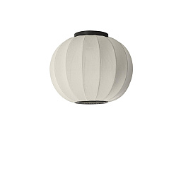 KW45 PW CW Knit-Wit Made By Hand Светильник потолочный Ø45 с белым тканевым абажуром