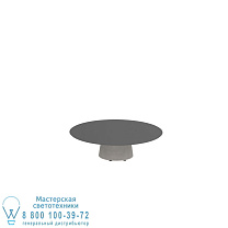 СТОЛ CONIX КРУГЛЫЙ Ø 120 СМ НИЗКИЕ НОЖКИ ДЛЯ ГОСТИНОЙ БЕТОН ЦЕМЕНТ СЕРЫЙ - СТОЛЕШНИЦА КЕРАМИКА ЧЕРНАЯ Royal Botania