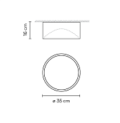 PLAFON PLUS 35 BL.DIMMABLE