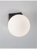 Opal Glass Sandy Black Metal & Aluminium LED · 6 Watt 220-240Volt 450Lm 3200K IP20 Switch On/Off D: 12.5 W: 14.5 cm