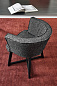 Gray Мягкое тканевое кресло со съемным чехлом Gervasoni
