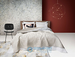 8719931653194 Moooi Embroidered постельное покрывало-комплект с вышивкой и фактурной отделкой в нейтральной гамме