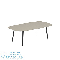 STYLETTO СТАНДАРТНЫЙ ОБЕДЕННЫЙ СТОЛ 220x120CM АЛЮМИНИЕВЫЕ НОЖКИ АНТРАЦИТОВАЯ КЕРАМИЧЕСКАЯ СТОЛЕШНИЦА ЖЕМЧУЖНО-СЕРЫЙ Royal Botania