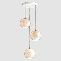 Mineral Pendant Standard - Marble, 3 Drop Cluster белый