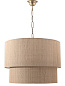 Double Drum Tan Pendant - 18 Inches подвесной светильник FOS Lighting DoubleFabric-18-HL1