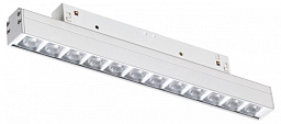 359487 Novotech Flum 23mm магнитный трековый светильник белого цвета с отражателем для магнитного трека 48V