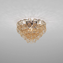 Потолочный светильник GIOGALI 50 CRYSTAL AMBER GLOSSY CHROME E27 CE