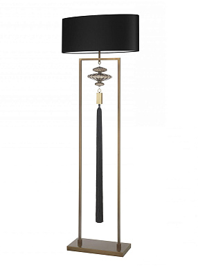 Constance Antique Brass and Black Floor Lamp торшер Heathfield