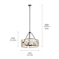 Oana 6 Light Chandelier White Washed Wood люстра 52077WWW Kichler