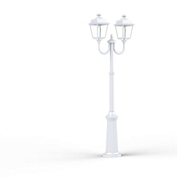 150033001 Roger Pradier Place Des Vosges Evolution двухрожковый уличный фонарь на столбе с куполообразными плафонами белого цвета