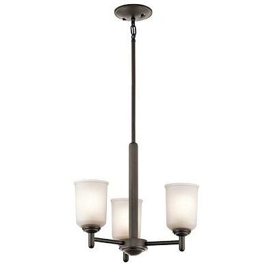 Shailene 3 Light Mini Chandelier Olde Bronze люстра 43670OZ Kichler