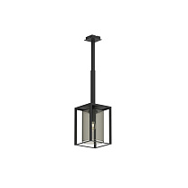 DOME CEILING SHORT - ALU POWDERCOATED BLACK/SMOKE GLASS