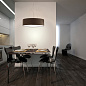 SPSKI160E27NEBC Axolight Skin 160 SP Chandelier with eco кожаный абажур белый; чёрный — фото 2