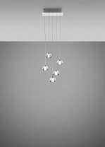 подвесной светильник с алюминиевой композицией и точечными подвесами