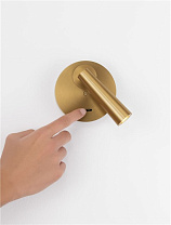 Matt Gold Aluminium LED 3Watt 220-240Volt 189Lm IP20 3000K Switch On/Off D:10.4 H:12.6 cm