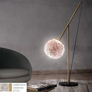 CRISTGLOB-LPOTCO Icone Cristalglob LAMPADA TAVOLO 9W 3000K OTTONE- SFERA CRISTALLO Настольная лампа