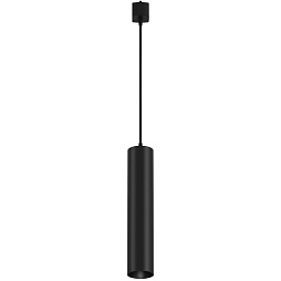 TR025-1-GU10-B Maytoni Focus трековый подвесной светильник черного цвета цилиндрической формы для однофазного трека Unity