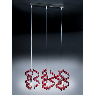 Metal Lux Astro SP lineare 3L линейная люстра с тремя плафонами хром; красный 206.503.04