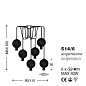 IDL Weave 514/6 GD потолочная люстра