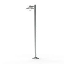 Aubanne N° 4; Clear glass E27 23W; Metal grey