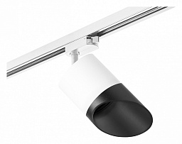 R1T348687 Lightstar Rullo подвесной трековый светильник белого цвета с чёрным акцентом для однофазного шинопровода