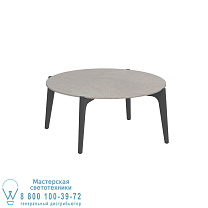 СТОЛИК TEA TIME Ø 75CM H40 АНТРАЦИТОВЫЙ КЕРАМИЧЕСКИЙ CEMENTO LUMINOSO Royal Botania