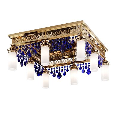 Потолочная люстра Orion Oriontal DLU 1704/8 gold/Pendel blau