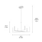 Priam LED Chandelier White люстра 84313WH Kichler — фото 8