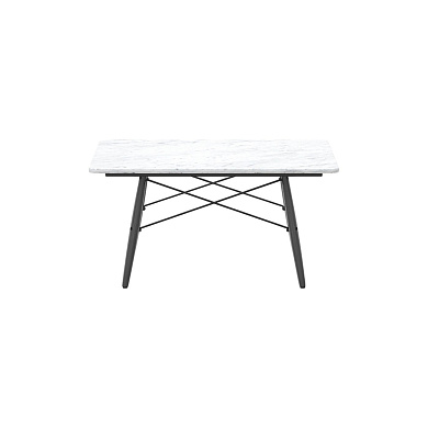21052021 Eames Vitra Стол квадратный мрамор белый/черный ясень