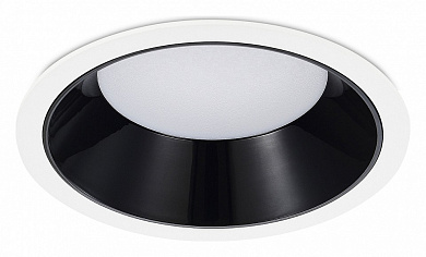 встраиваемый потолочный светильник чёрный с внутренним отражателем