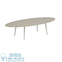 STYLETTO СТАНДАРТНЫЙ ОБЕДЕННЫЙ СТОЛ 320X140CM ГРИБОВЫЕ НОЖКИ КЕРАМИЧЕСКАЯ ВЕРХНЯЯ ЖЕМЧУЖНО-СЕРЫЙ Royal Botania