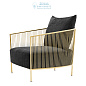 112038 Chair Knox gold finish black velvet  Eichholtz