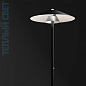 05307ONTHXXXX Elesi luce Narciso PT LED металлический торшер с абажуром чёрный; латунь — фото 2