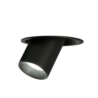 регулируемый встраиваемый спот чёрного цвета