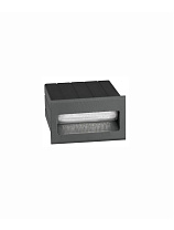 Dark Gray Aluminium LED 2 Watt 95Lm 3000K 220-240 Volt 50Hz Beam Angle 17° IP54 L: 8.5 W: 8 H: 5.5 cm Cut Out: 8.1 x 4.2 cm