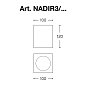 Потолочный спот Nadir Aldo Bernardi, квадратный 10×10 см, LED 3,6 Вт, цемент, цемент серый NADIR3/C — фото 1