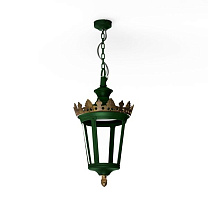 Louvre N° 1; one-piece clear glass Built-in LED 2700°K warm white 13W; British green