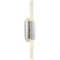 Rousseau Medium Vanity Sconce полированный никель с гравированным кристаллом