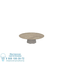 СТОЛ CONIX КРУГЛЫЙ Ø 120 СМ НИЗКИЕ НОЖКИ ДЛЯ ГОСТИНОЙ БЕТОН ЦЕМЕНТ СЕРЫЙ - СТОЛЕШНИЦА CERAMIC TERRA SABBIA Royal Botania