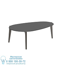 СТОЛИК TEA TIME 100X60CM БРОНЗОВЫЙ КЕРАМИЧЕСКИЙ ЧЕРНЫЙ Royal Botania