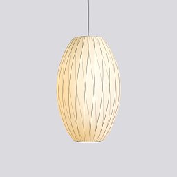 Подвесной светильник HAY Nelson Cigar Crisscross Bubble M, молочно-белый
