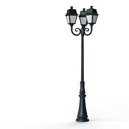 102130008 Roger Pradier Avenue 2 уличный фонарный столб с тремя плафонами на декоративной опоре