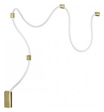 накладной потолочный светильник с волнообразной рамой бронзового оттенка